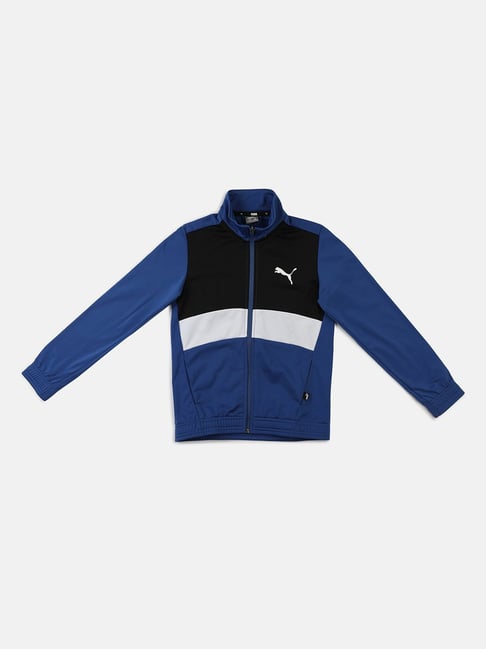 Puma Kids Galaxy Blue Color Block Pattern Track Suits