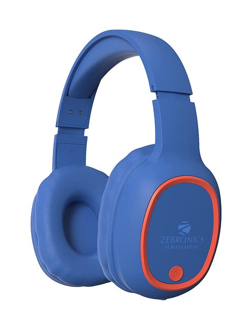 Zebronics Zeb-Thunder Over The Ear Bluetooth Headphones with Mic (Blue/Red)