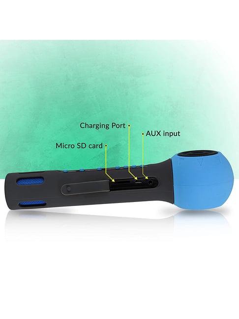 Buy Zebronics ZebFun 3W Wireless Karaoke Microphone (Blue) Online At