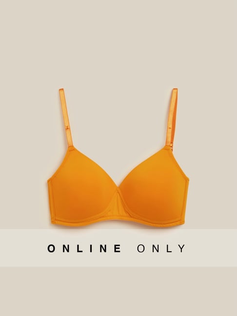 Superstar by Westside Orange Padded Non-Wired Bra Price in India