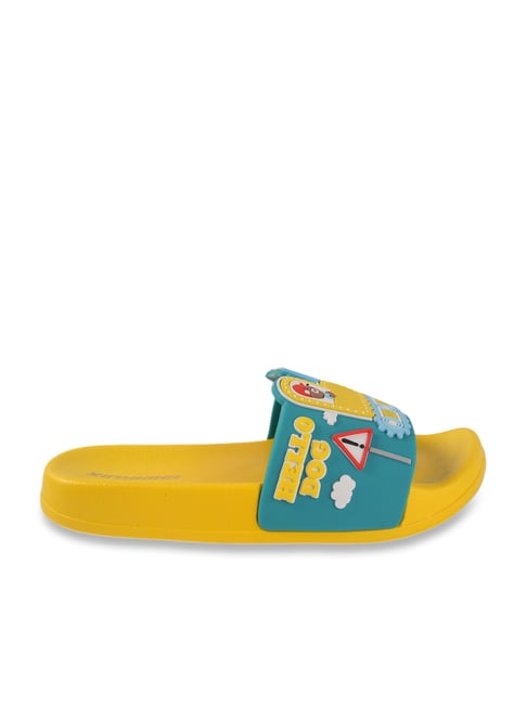 Kalo Slide Sandal | Yellow box sandals, Yellow box shoes, Embellished  sandals