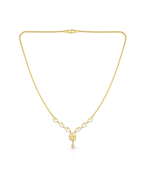 Tasteful Trendy 22k Gold Necklace Set – Andaaz Jewelers