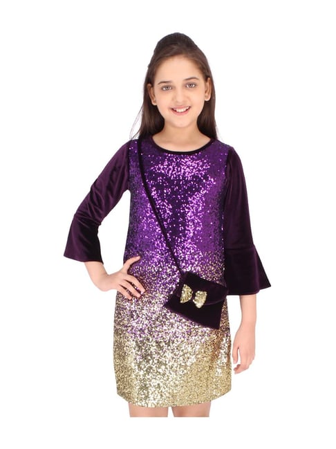 Girls Special Occasion Dress | Long Sleeved Sequin Formal Mini Dress – Mia  Belle Girls