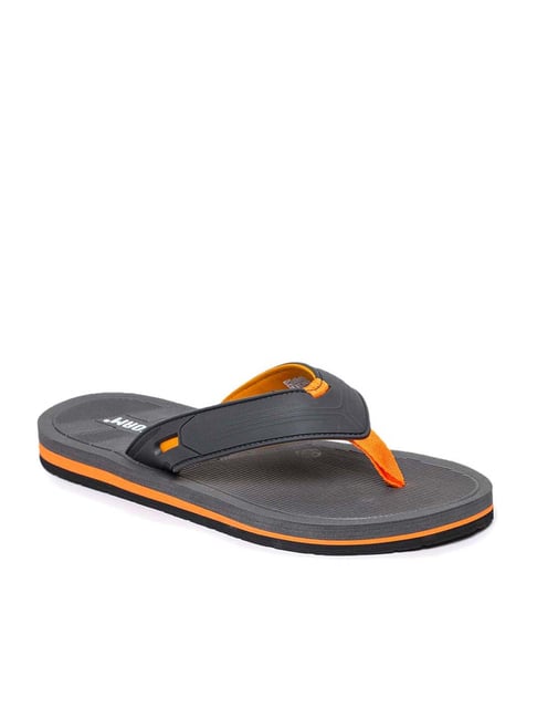 Buy Refoam Men s Grey Orange Flip Flops for Men at Best Price