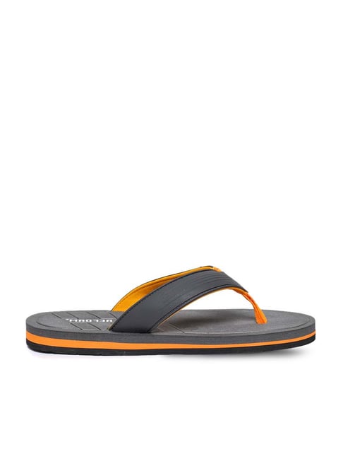 Buy Refoam Men s Grey Orange Flip Flops for Men at Best Price