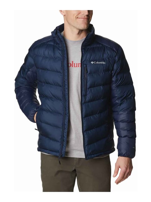 Buy Columbia Blue Omni-Heat Reflective Regular Fit Hooded Jacket