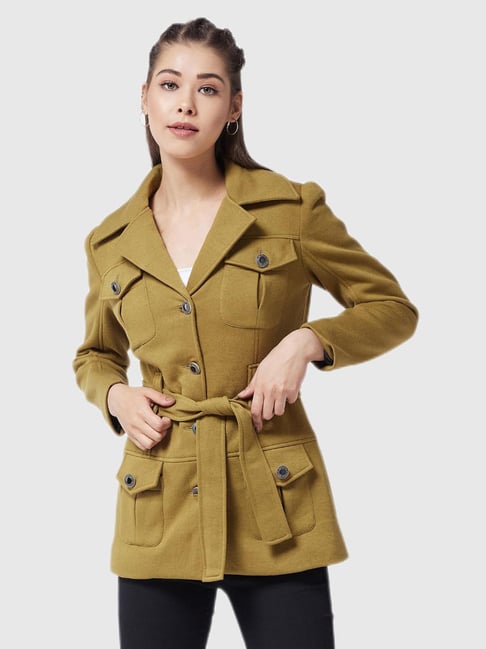 Miss Chase Olive Relaxed Fit Jacket-picture-14