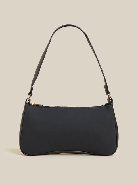 LOV by Westside Black Fenty Faux-Suede Shoulder Bag