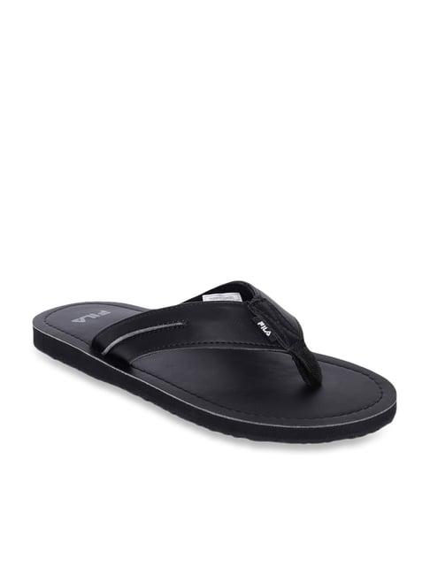 Fila black flip flops on sale