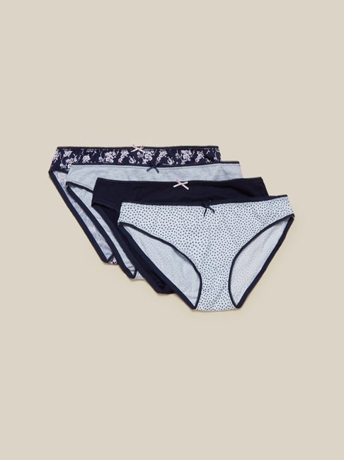 Buy Wunderlove Beige Bikini Briefs - Pack of 3 from Westside