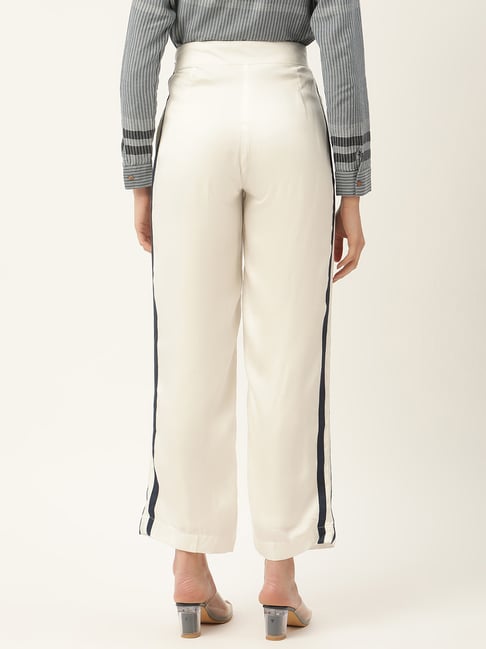 Pinstripe Pleated Trousers