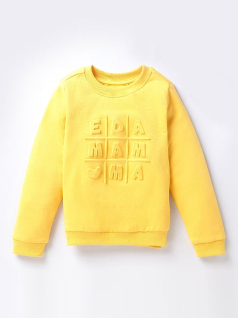 Ed-a-Mamma Kids Yellow Cotton Sweatshirt