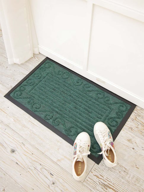 Ariana Green Microfibre Single Happy Feet Outdoor Door Mat - Set of 1