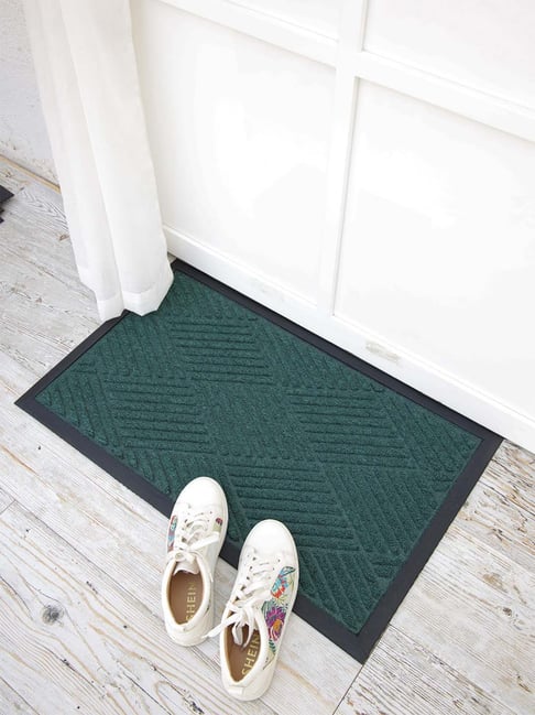 Ariana Green Microfibre Single Happy Feet Outdoor Door Mat - Set of 1