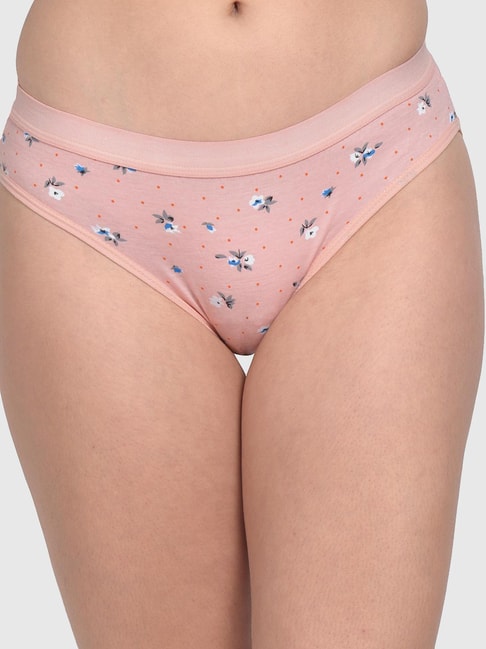 mod & shy Peach Floral Print Panties Price in India