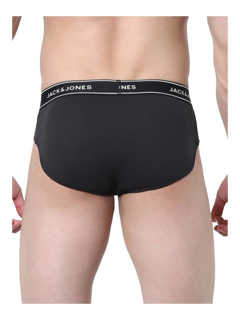 Buy Jack & Jones Black & Navy Regular Fit Briefs - Pack Of 2 for Men Online  @ Tata CLiQ