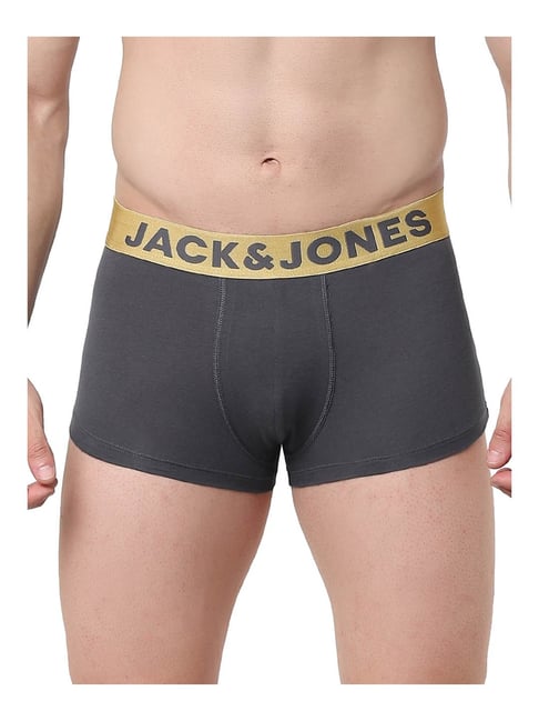 Jack & Jones Charcoal Grey Regular Fit Trunks