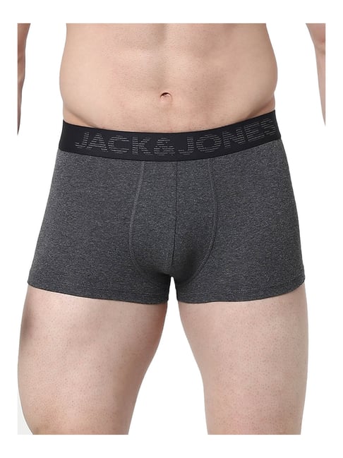 Jack & Jones Dark Grey Melange Regular Fit Trunks