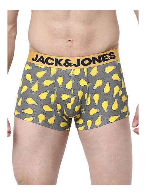 Jack & Jones Grey Printed Trunks