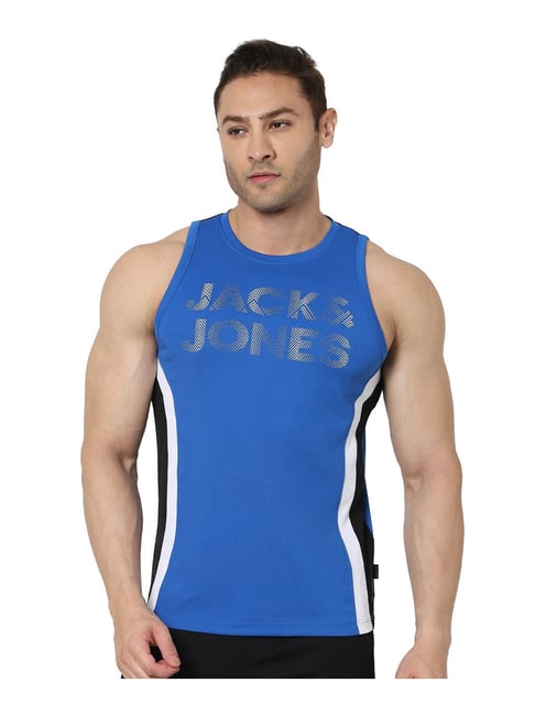 Jack & Jones Nautical Blue Printed Vest