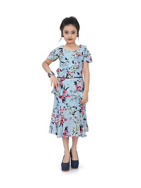 Buy Navy & Sea Green Dresses & Frocks for Girls by Tiny Girl Online |  Ajio.com