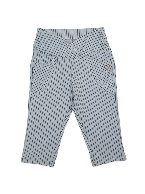 Tiny Girl Blue Striped Capris