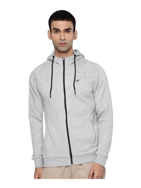 ALCIS Light Grey Regular Fit Hooded Jacket-picture-39