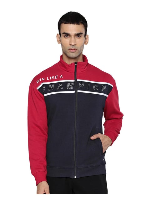 ALCIS Navy & Red Graphic Print Jacket-picture-42