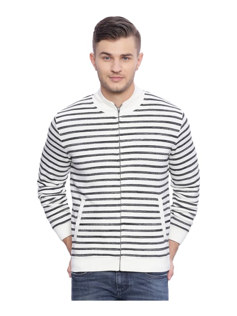 Elegant Black with Horizontal Striped Summer Outer Style Men Jacket –  FanFreakz