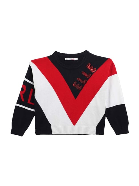 Elle Kids Navy Cotton Sweater-picture-26