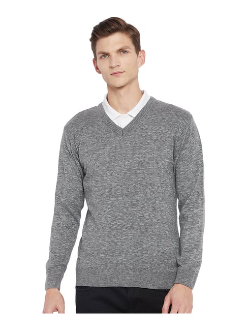 Duke Grey V Neck Sweater