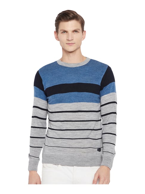 Duke Grey Striped Sweater