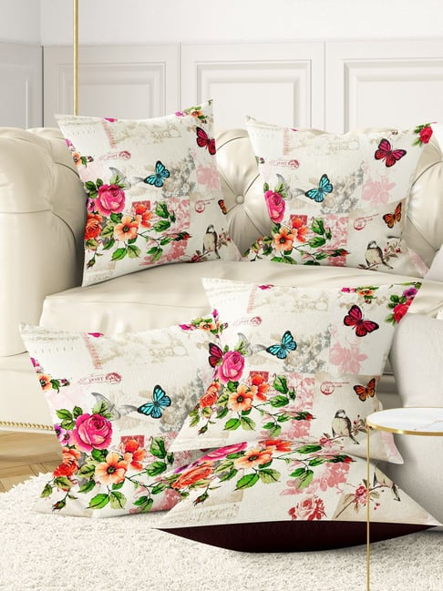 Bianca Ivory & Multi Digitally Printed Cushion Cover - Set Of 5-image-29