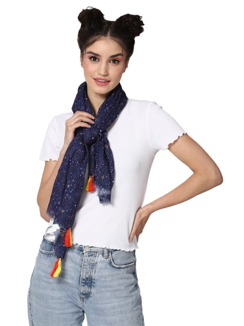 Buy Forever 21 Blue Printed Stole at Best Price Tata CLiQ