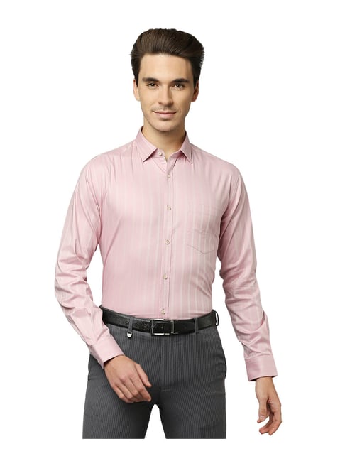 Park Avenue Light Pink Striped Shirt