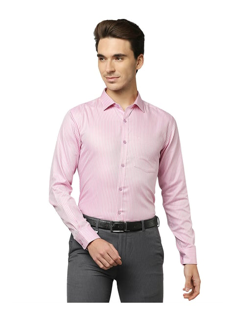 Park Avenue Light Pink Striped Shirt