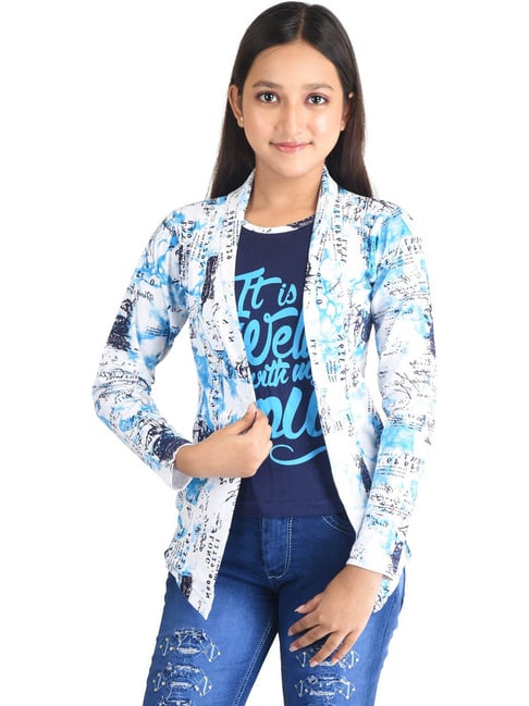 Buy online Boys Typographic Jacket With Attached T-shirt from winterwear  for Women by Fashion Grab for ₹539 at 64% off | 2024 Limeroad.com