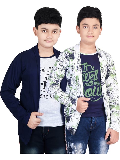 Buy Fabshio Kids Multicolor T-Shirt Set (Pack Of 2) for Boys
