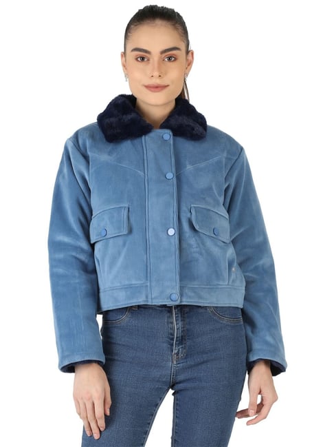 Monte Carlo Blue Regular Fit Jacket-picture-25