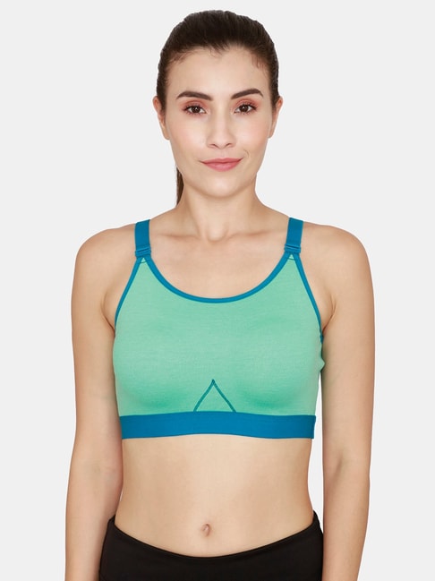 Buy Rosaline by Zivame Green Non Wired Non Padded Sports Bra for Women  Online @ Tata CLiQ