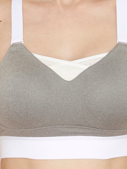 Buy Zelocity by Zivame Grey Non Wired Non Padded Sports Bra for