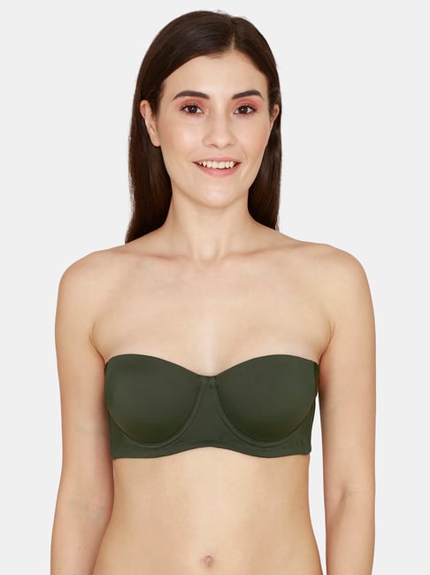 Zivame Green Under Wired Padded Demi Cup Bra Price in India