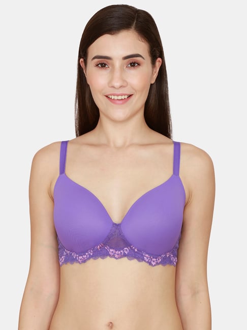 Buy Zivame Purple Non Wired Padded T-Shirt Bra for Women Online