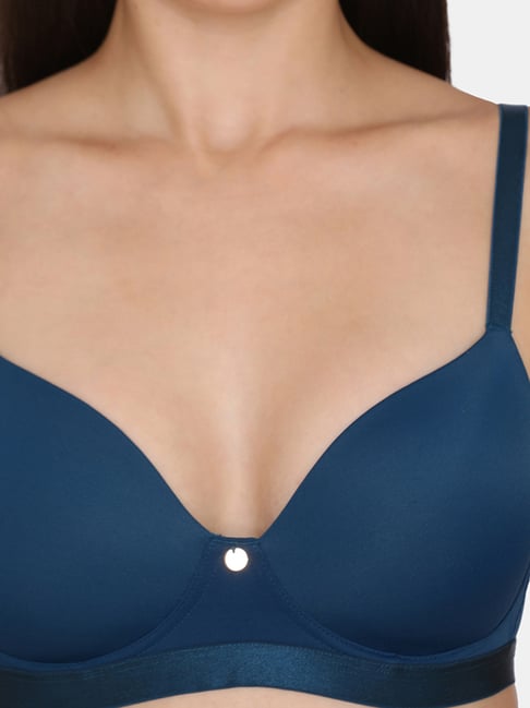 Buy Zivame Blue Non Wired Padded T-Shirt Bra for Women Online @ Tata CLiQ
