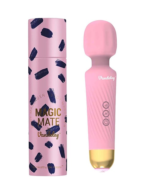 Vandelay Magic Mate Handheld Cordless Personal Body Massager (Millenial Pink)