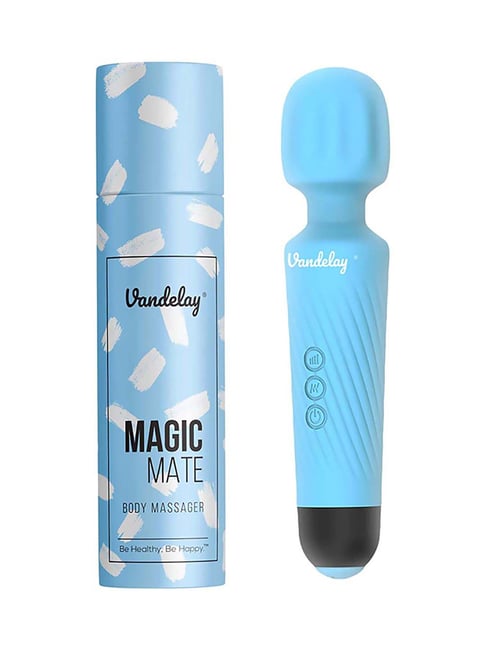 Vandelay Magic Mate Handheld Cordless Personal Body Massager (Arctic Blue)