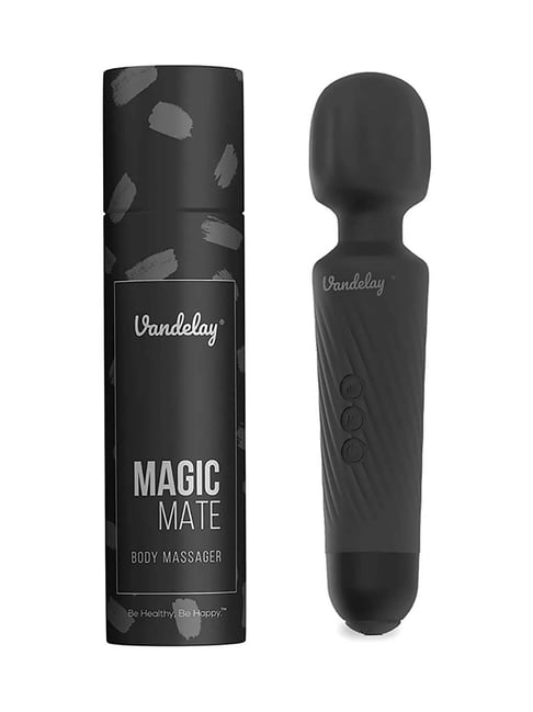 Vandelay Magic Mate Handheld Cordless Personal Body Massager (Matte Black)