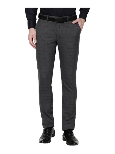 Buy Blackberrys Black Sharp Fit Formal Trousers  Trousers for Men 1138186   Myntra