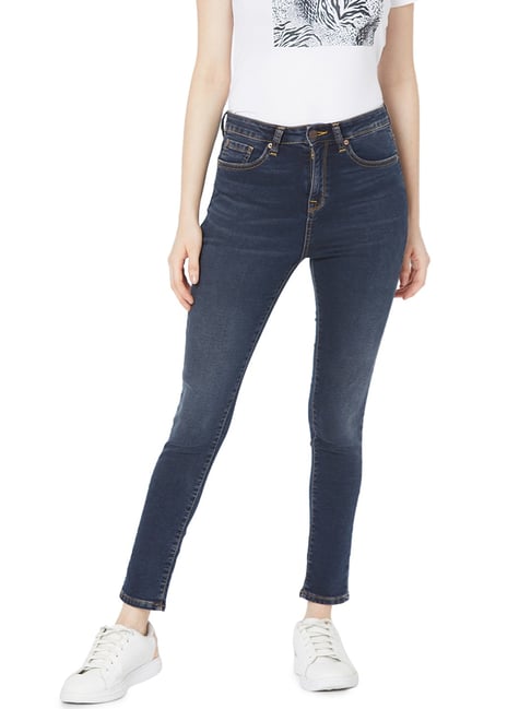 Spykar Blue Skinny Fit High Rise Jeans (Alexa)