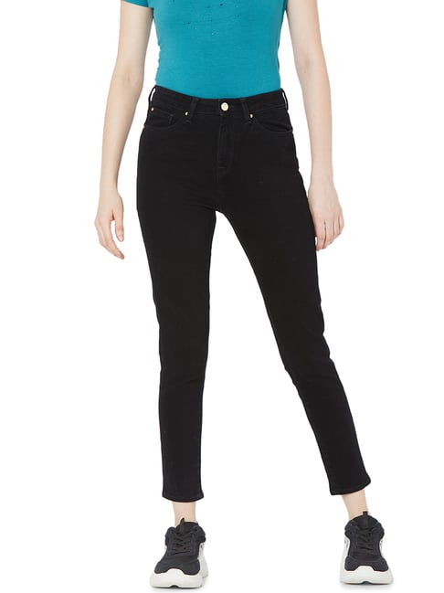 Spykar Black Skinny Fit High Rise Jeans (Alexa)